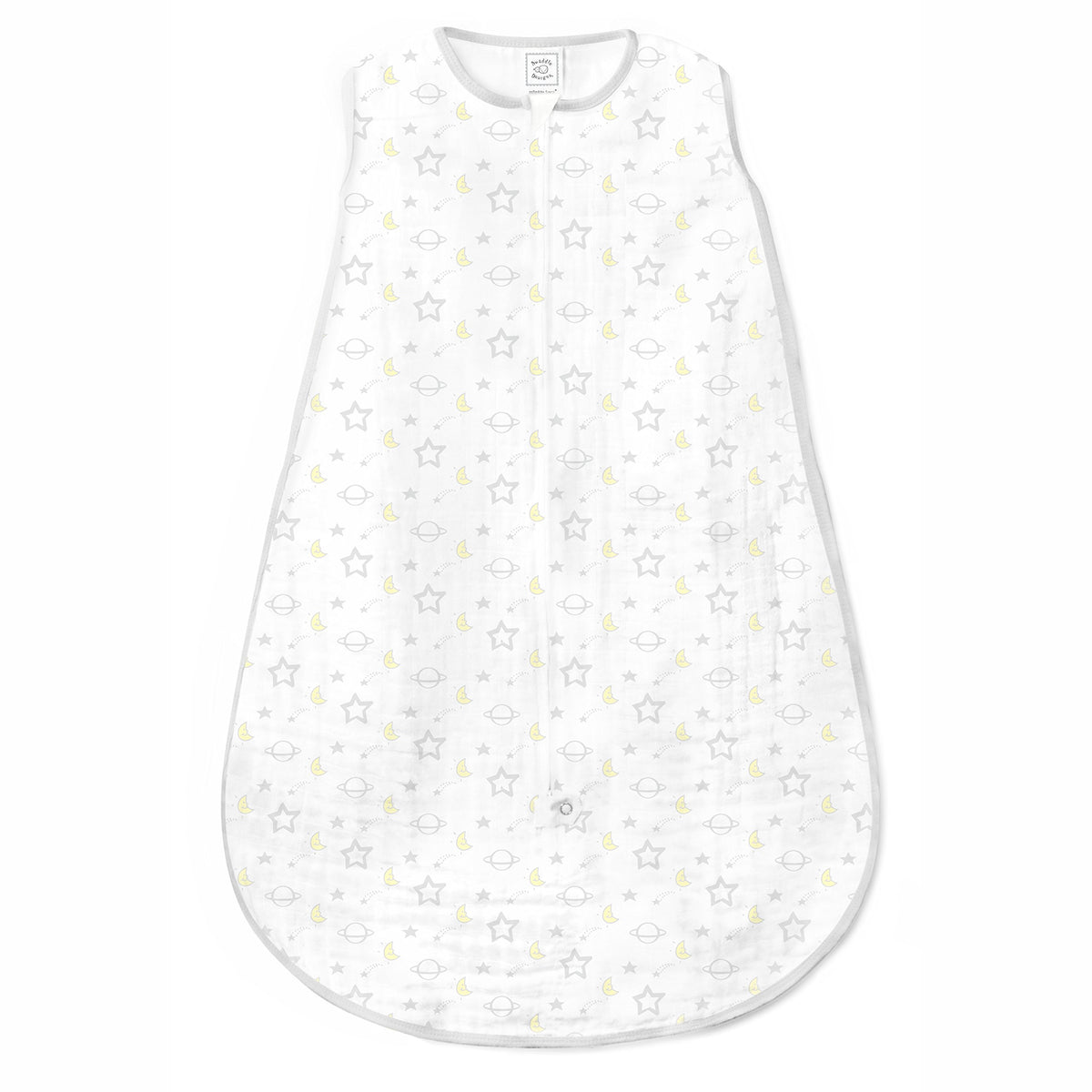 SwaddleDesigns baby sleep sack with 2-way zipper for easy diaper changes