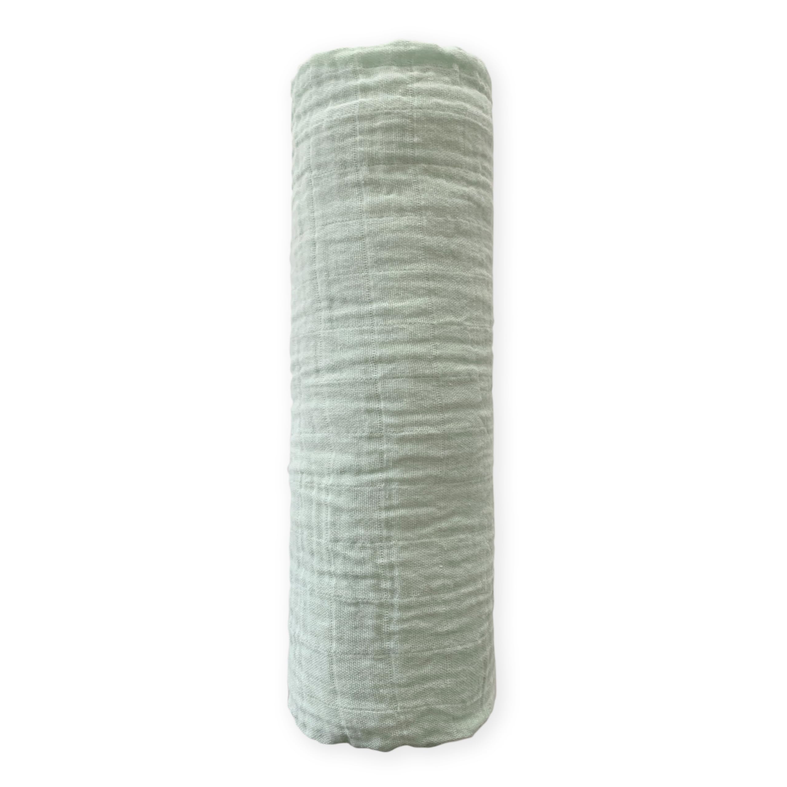 SwaddleDesigns Jadeite swaddle blanket close-up, breathable cotton muslin for baby comfort.