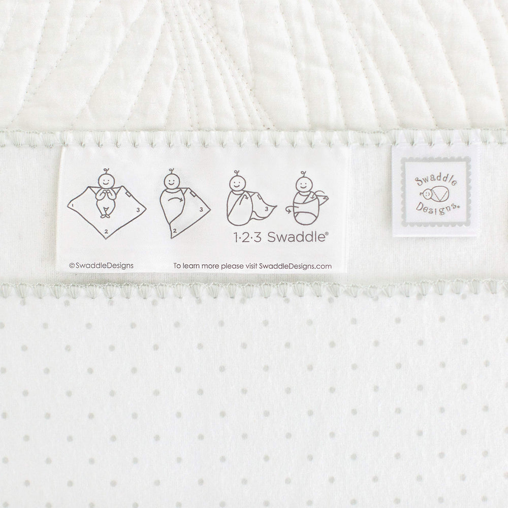 SwaddleDesigns large 42x42 inch blanket laid flat for versatile use