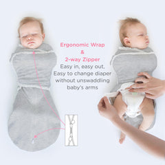 SwaddleDesigns Omni Swaddle Sack Adjustable Wrap for a snug, customizable fit.