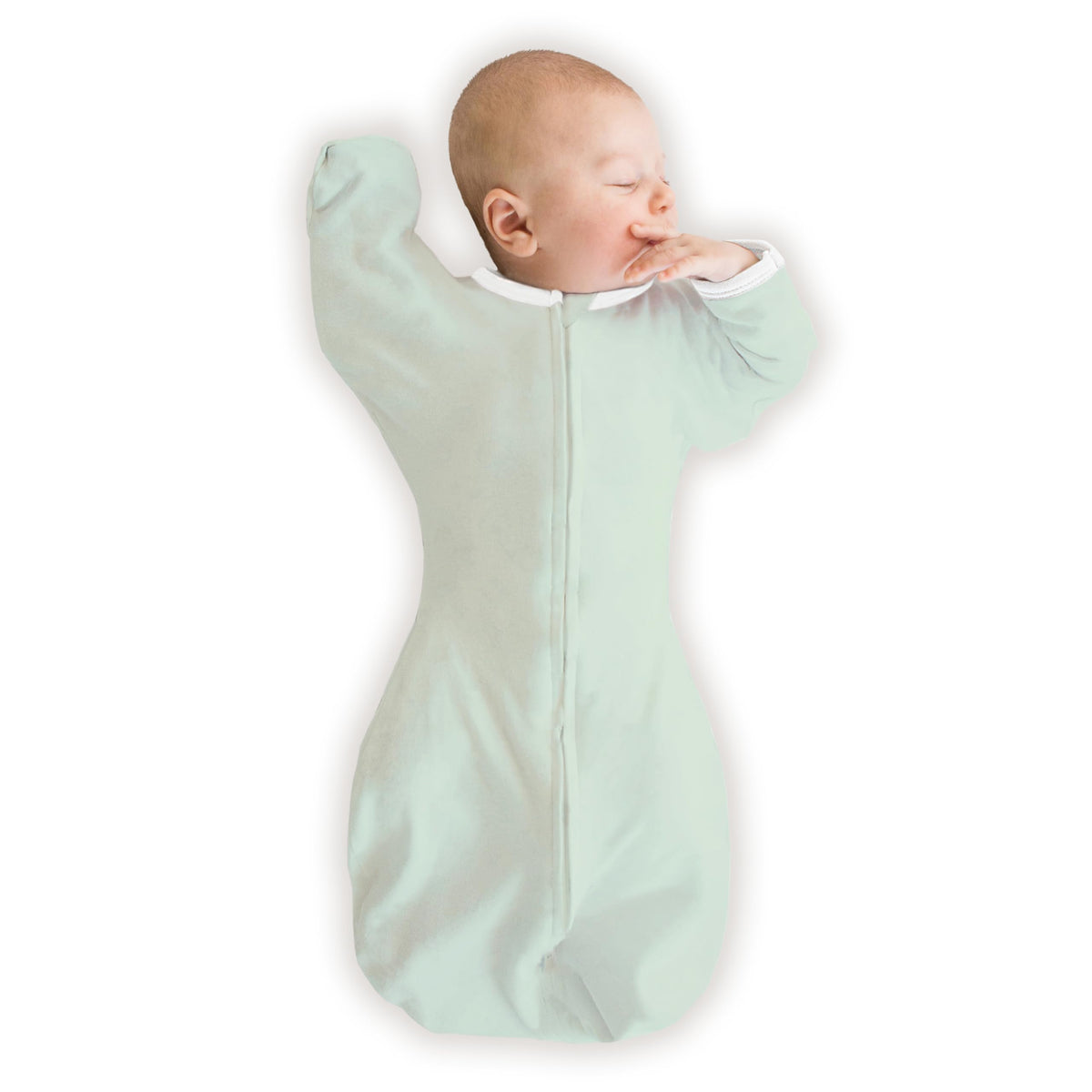SwaddleDesigns organic transitional swaddle sack with arms-up sleeves for self-soothing in sleep