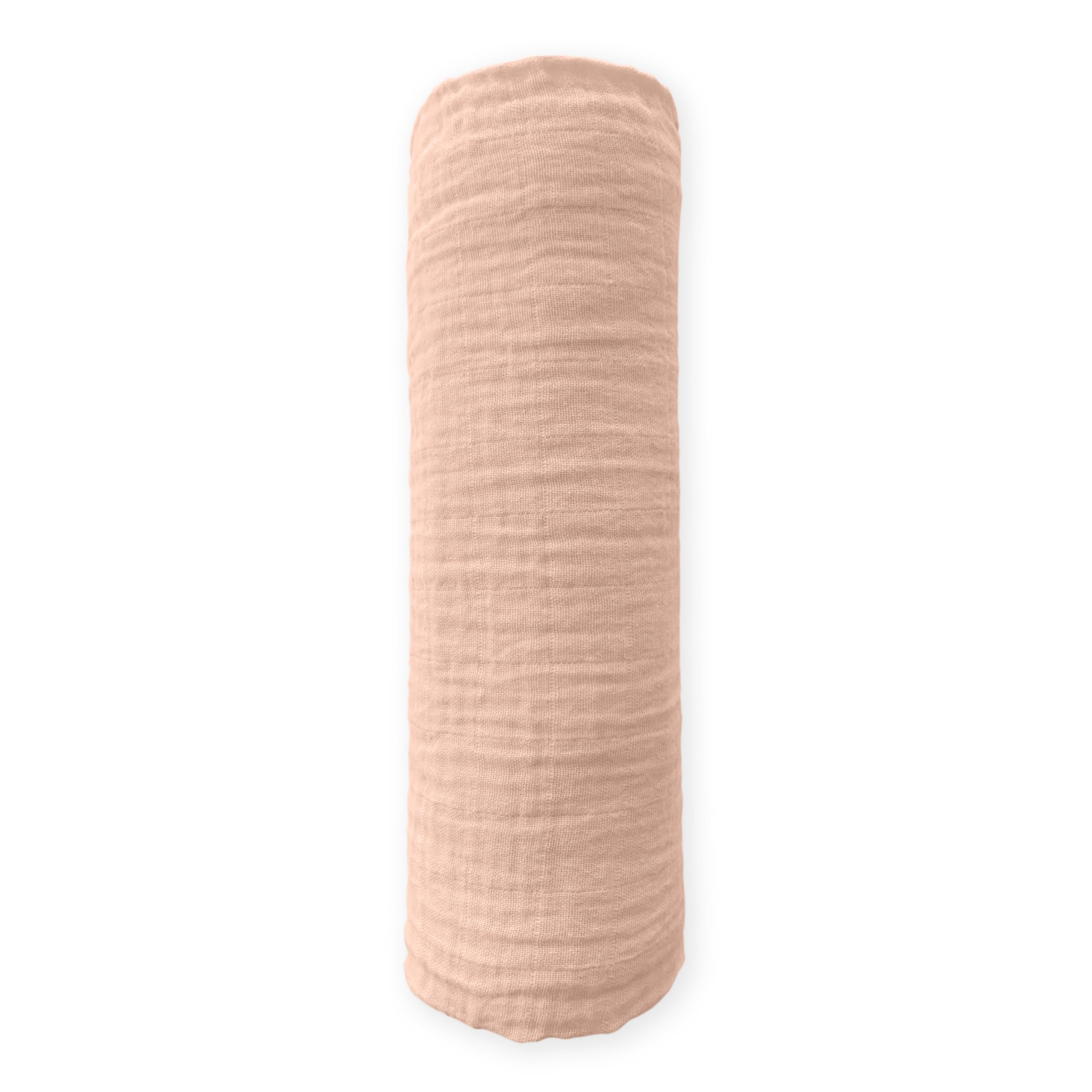 SwaddleDesigns peach blush muslin swaddle blanket, soft and breathable.