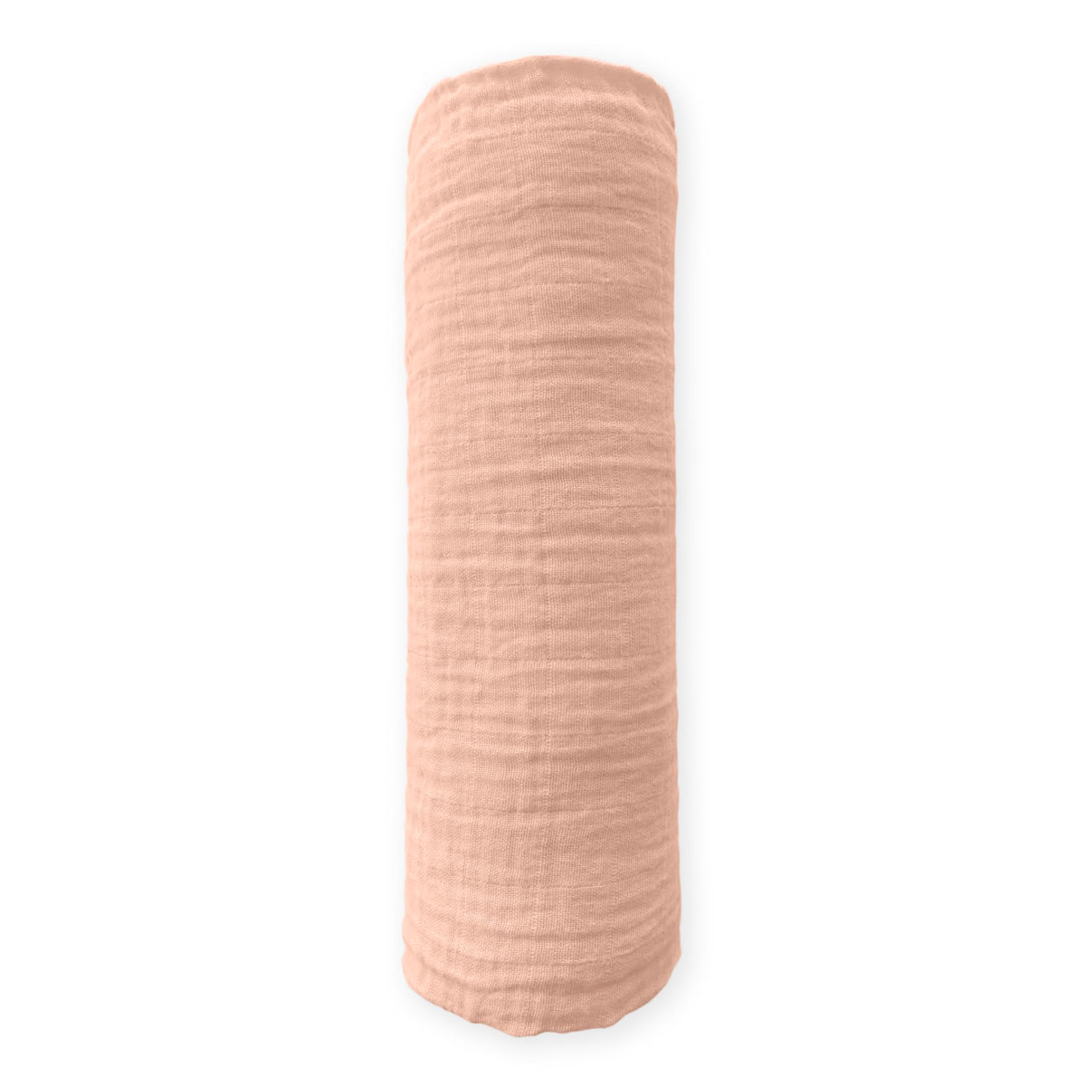 SwaddleDesigns peach blush muslin swaddle blanket, soft and breathable.