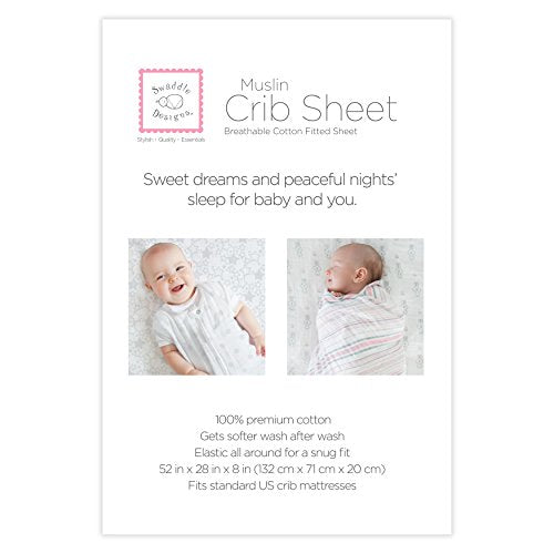 SwaddleDesigns premium pre-washed cotton muslin sheet for lasting softness