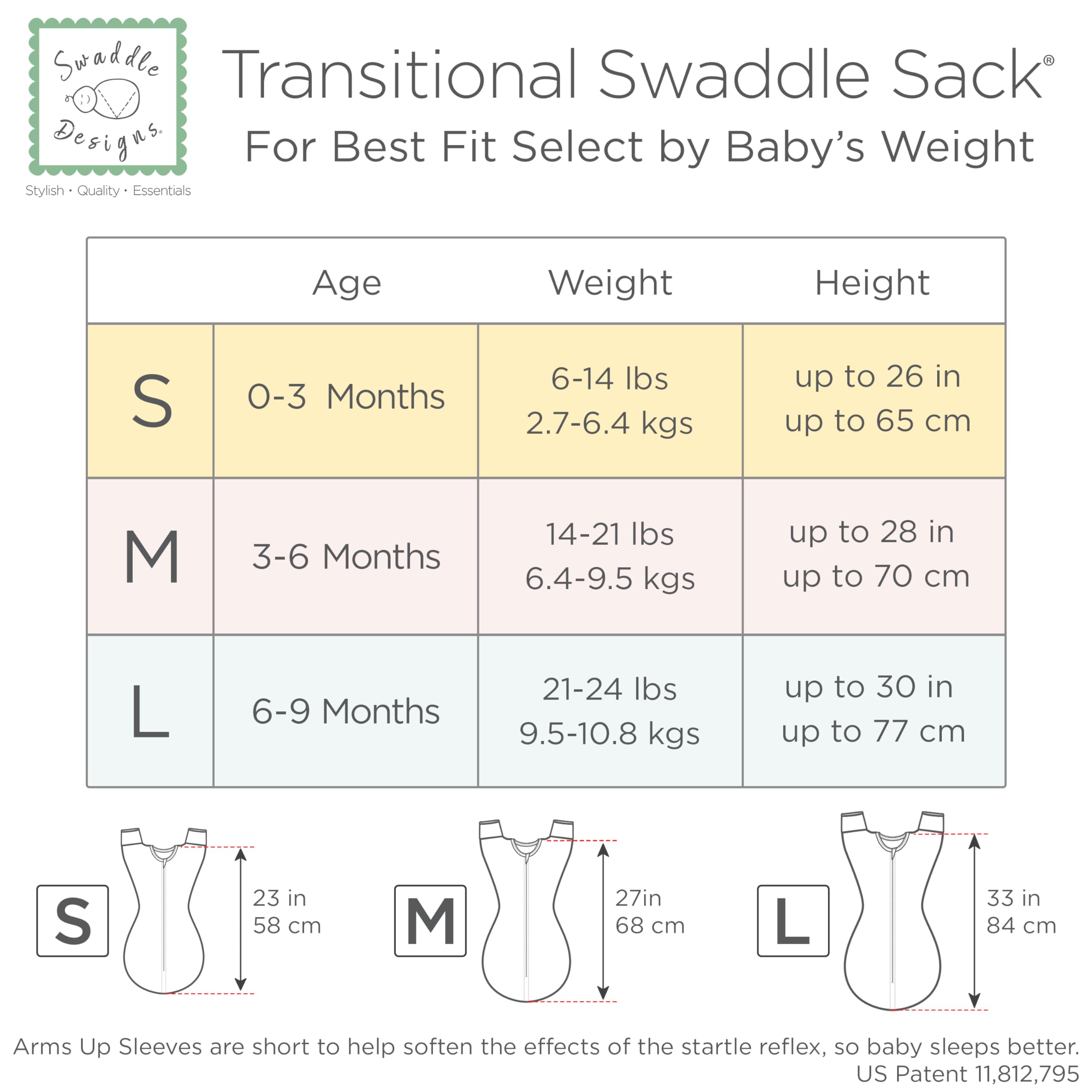 SwaddleDesigns Transitional Sack baby wearing transitional wearable blanket