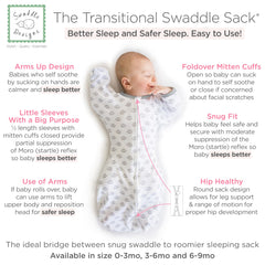 SwaddleDesigns Transitional Sack uses breathable cotton fabric for comfortable air flow.