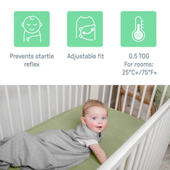 SwaddleMe Comfort Pack Night Sack Sleeper back view with breathable fabric