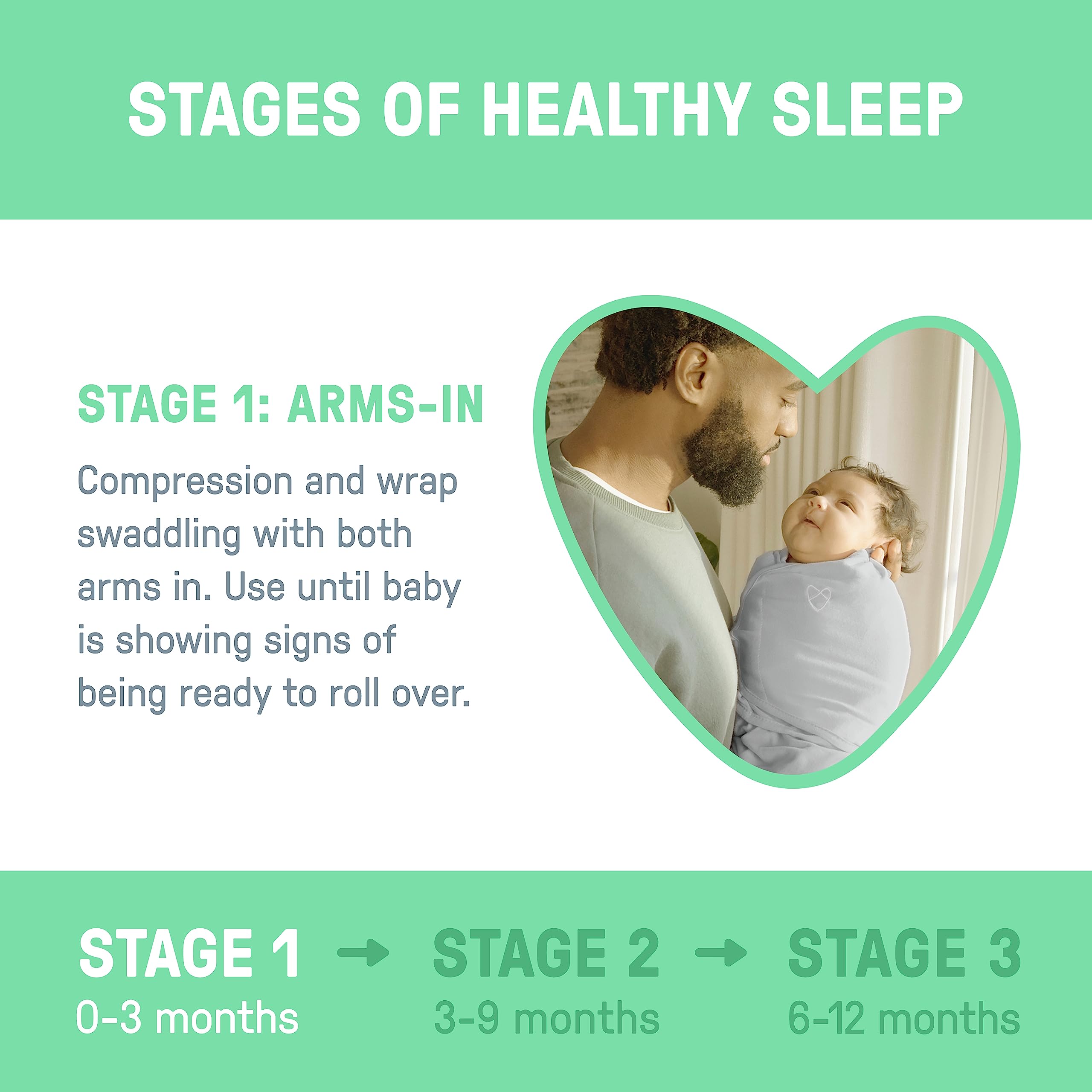 SwaddleMe Dino Time uses 100% cotton for soft, breathable comfort.