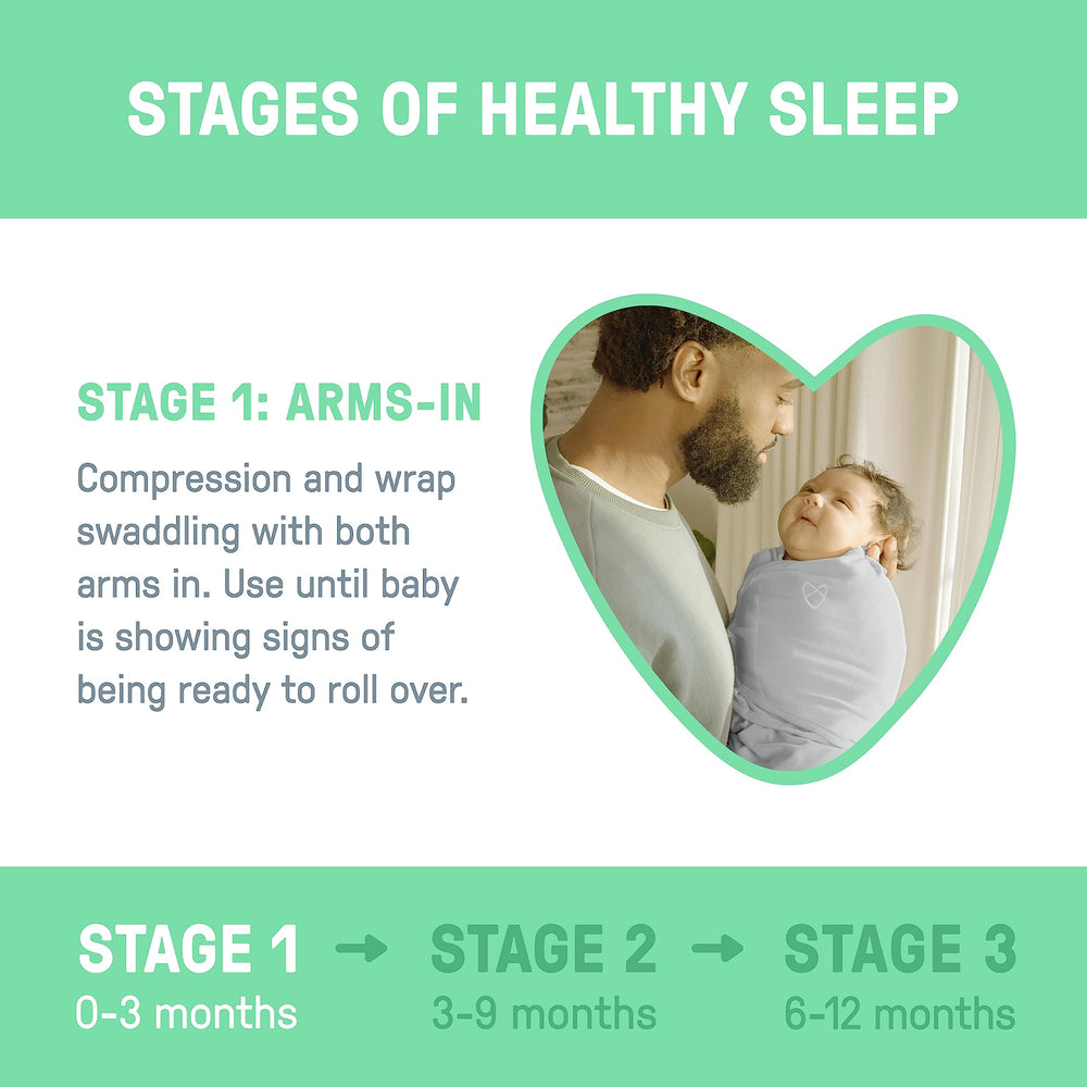 SwaddleMe Dino Time uses 100% cotton for soft, breathable comfort.