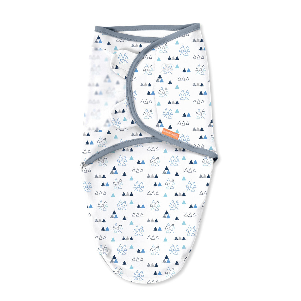 SwaddleMe Dino Time fits 0-3 months, 7-14 pounds.