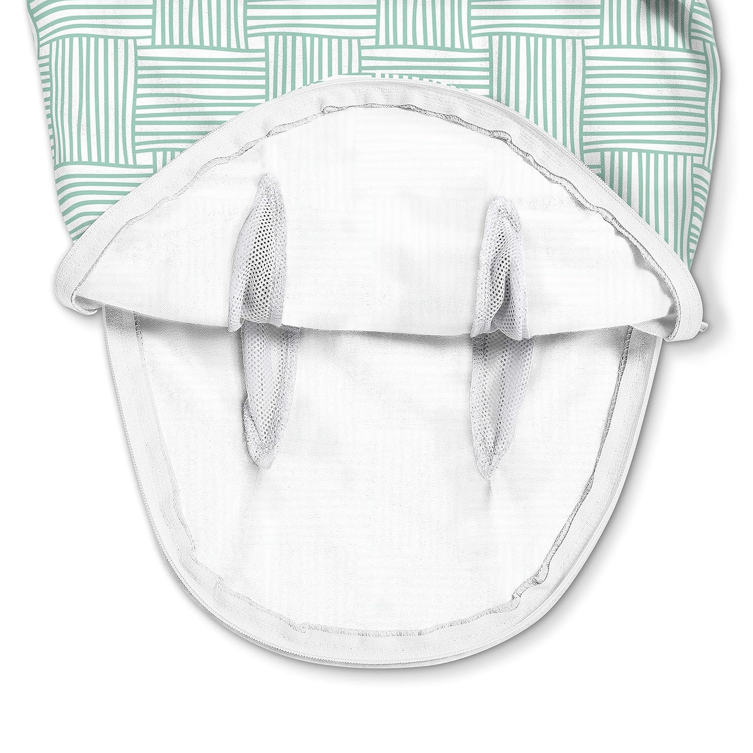 SwaddleMe Luxe swaddle with adjustable wings and hook-and-loop fasteners