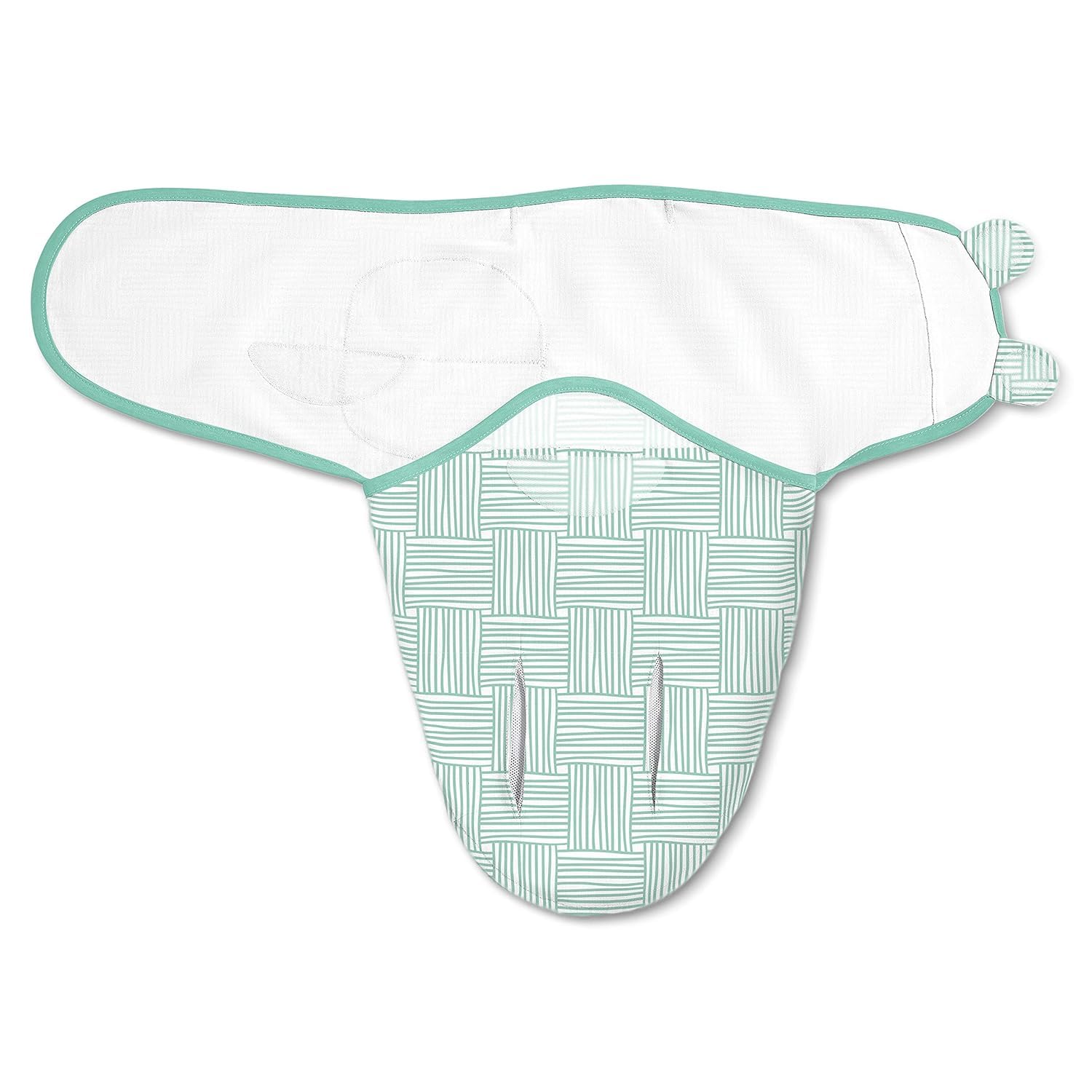 SwaddleMe Luxe Perfect Temp Swaddle back view highlighting mesh vents for airflow