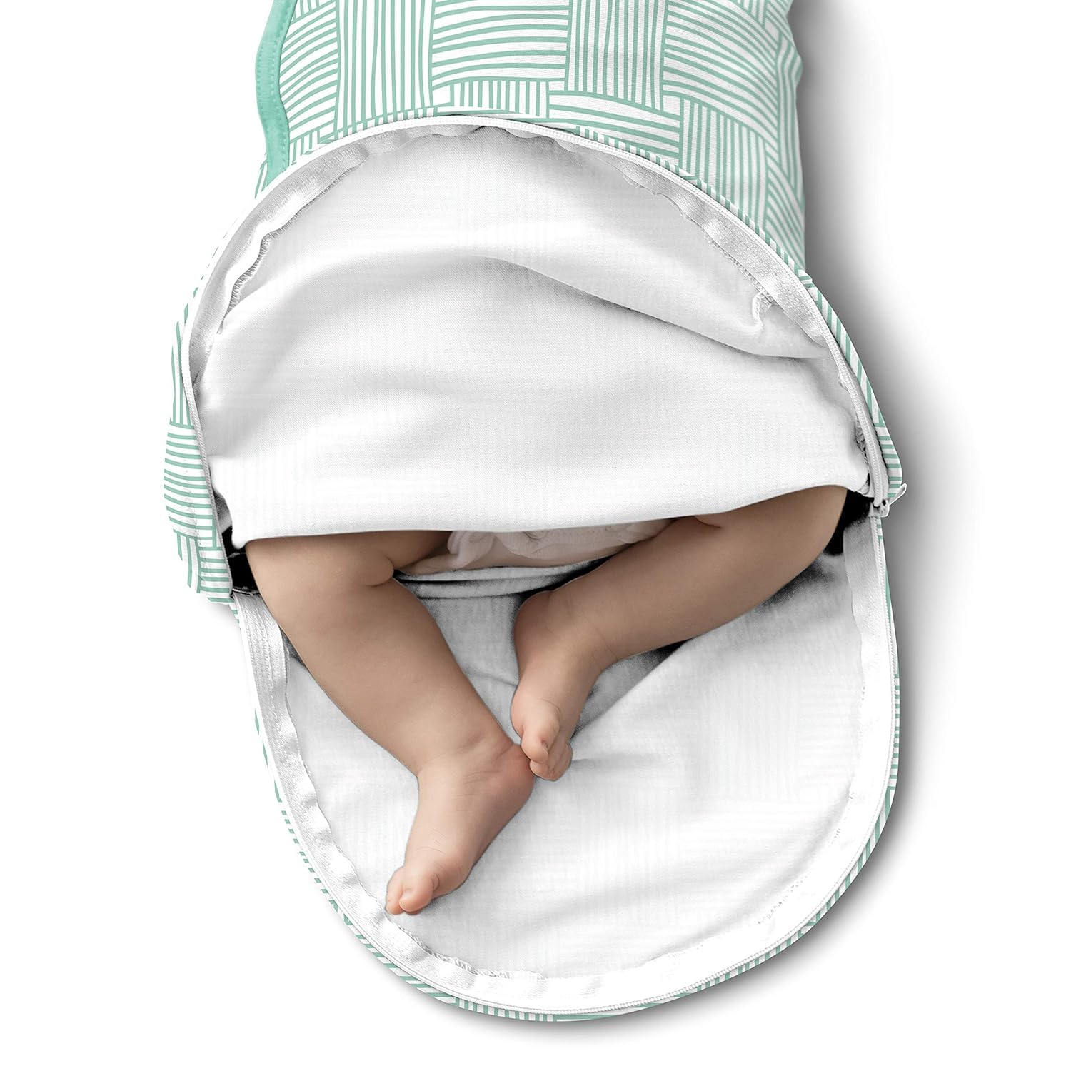SwaddleMe Luxe swaddle with four mesh vents on front and back for airflow