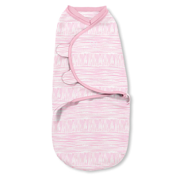 SwaddleMe natural-position swaddle with hands-in pockets for a natural pose and snug fit.