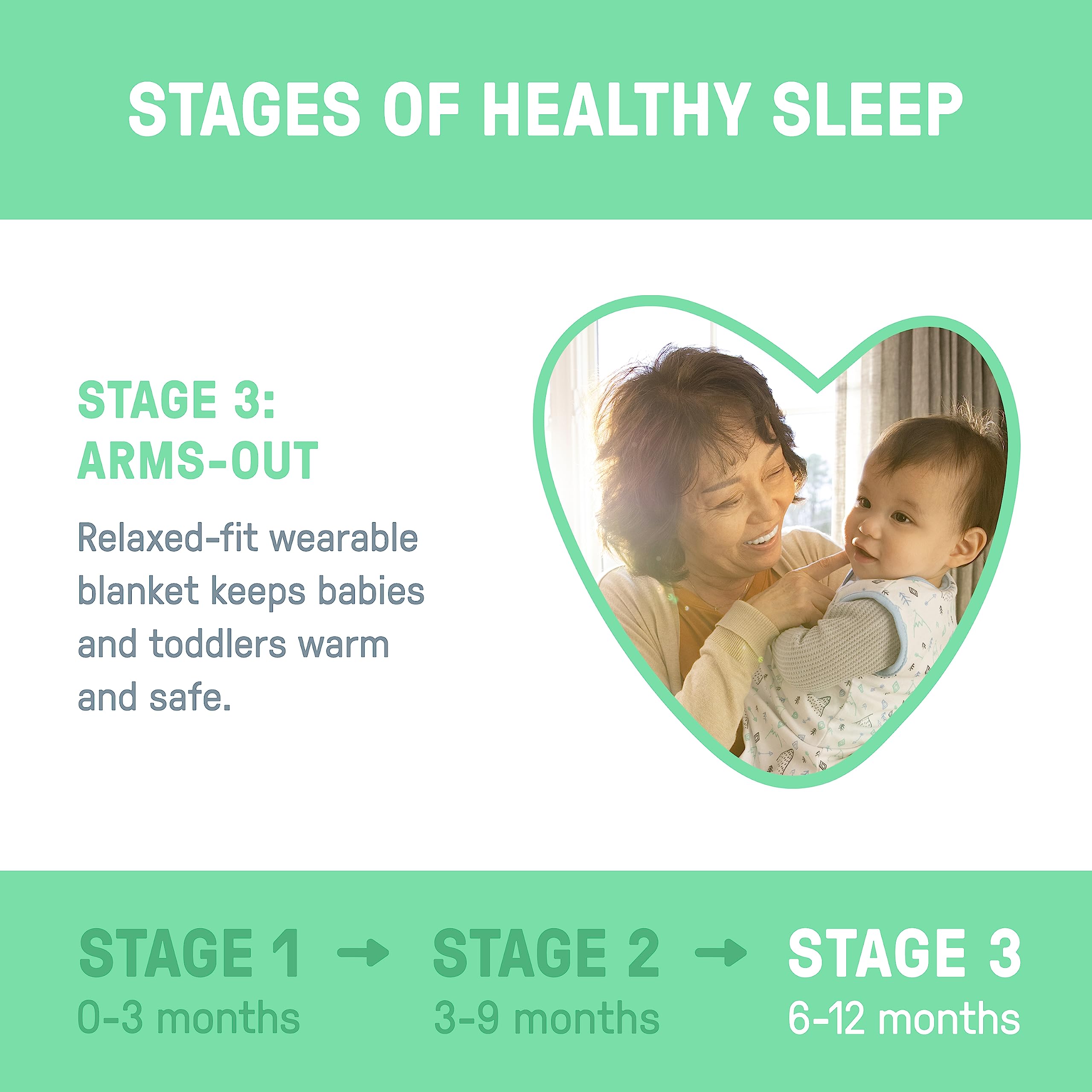 SwaddleMe Night Sack Sleeper made from 100% cotton and easy to wash.