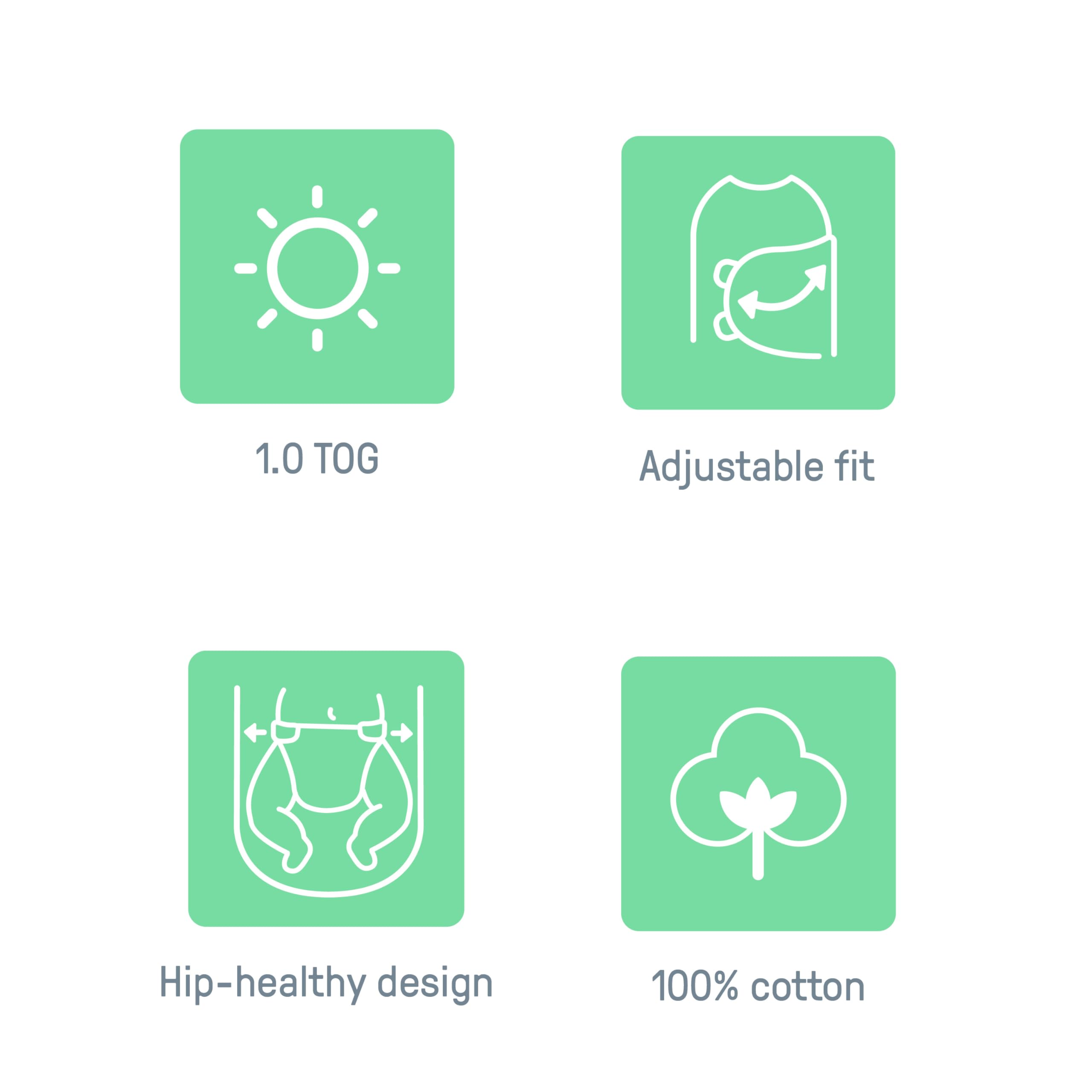SwaddleMe Original hip-healthy design leaves room for natural movement
