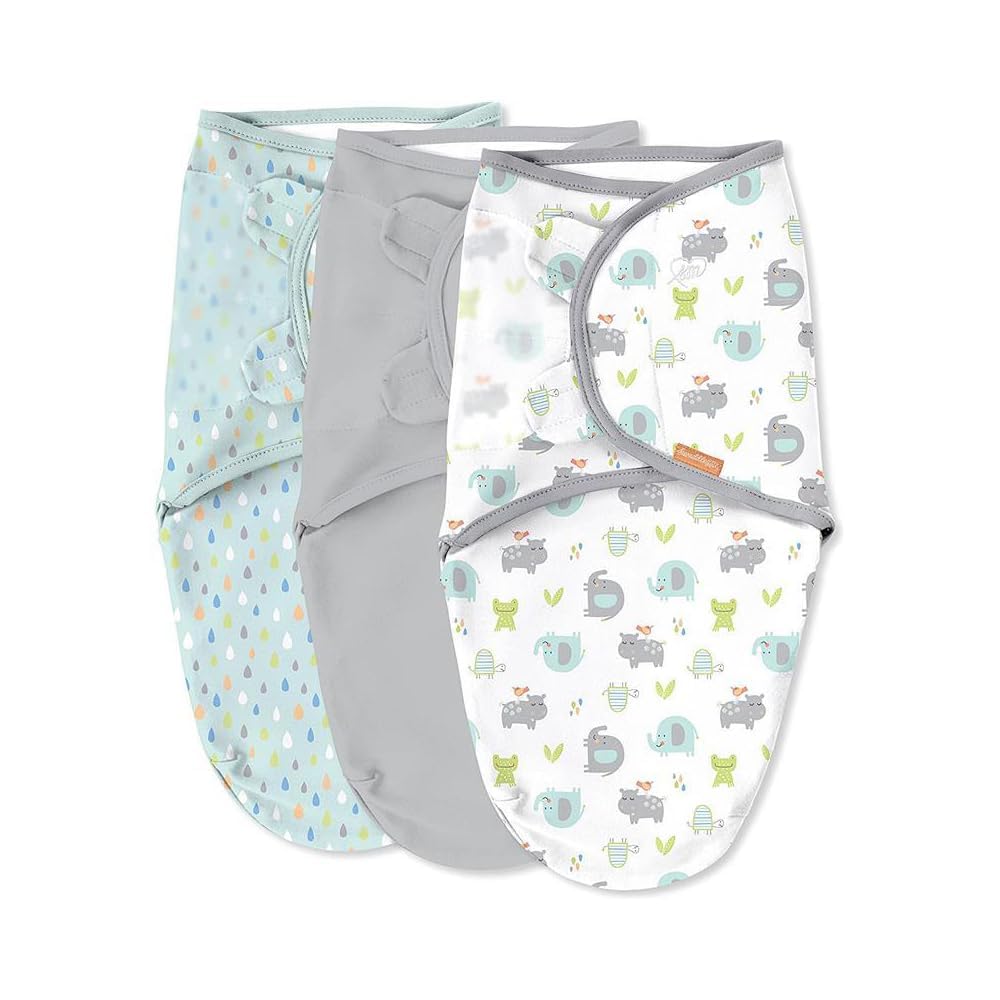 SwaddleMe Original Swaddle arms-in with secure wings for a calm, snug fit.