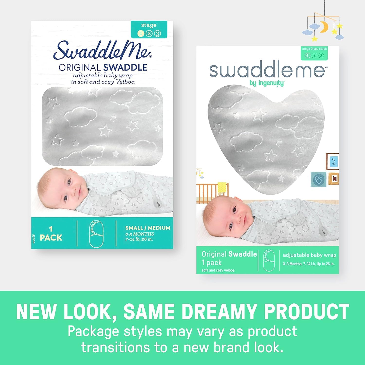 SwaddleMe Original Swaddle machine-washable fabric simplifies cleanup between uses.