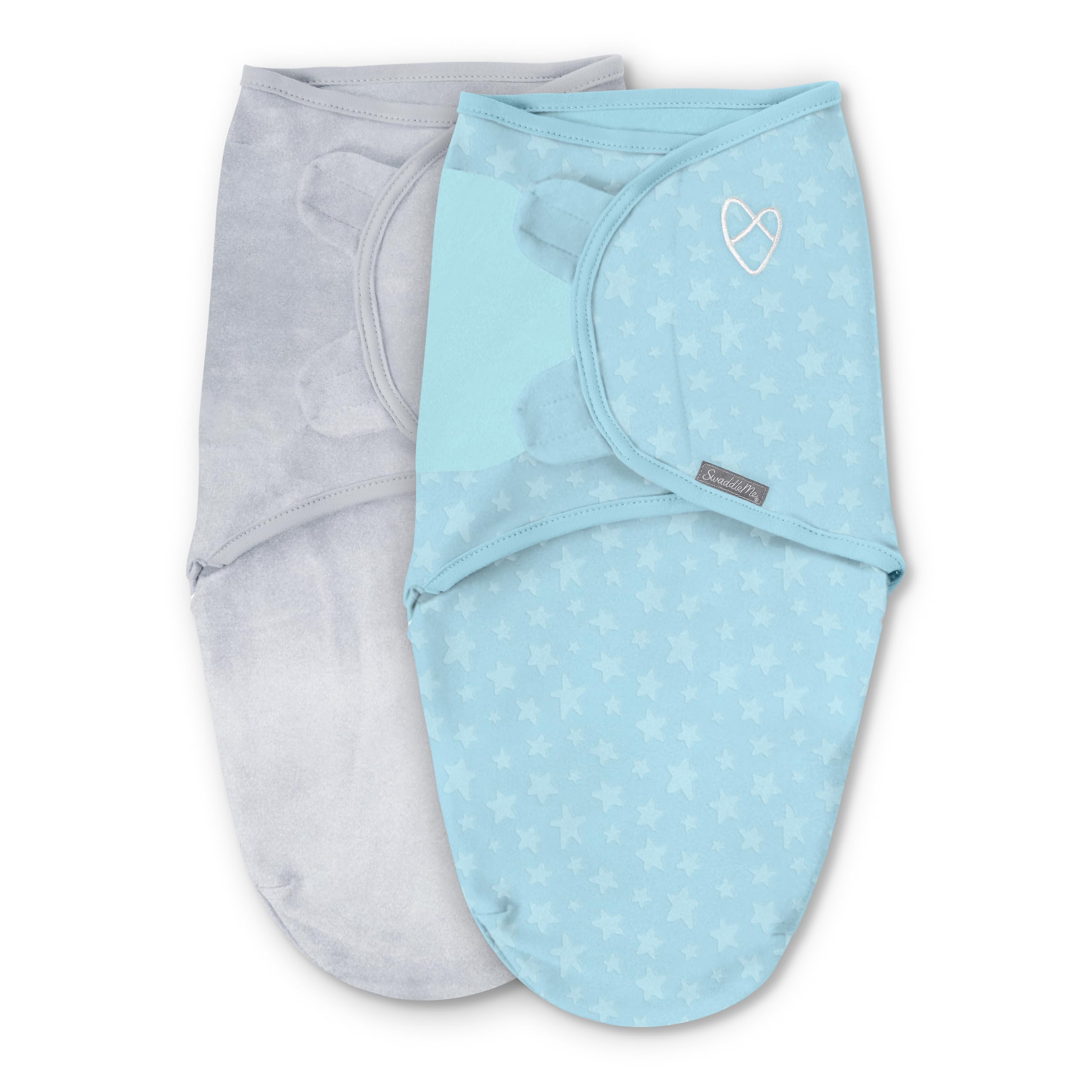 SwaddleMe Original Swaddle Small/Medium pack shot shows secure closures for calm babies.