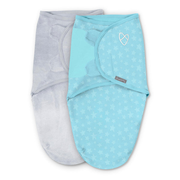 SwaddleMe Original Swaddle Small/Medium pack shot shows secure closures for calm babies.