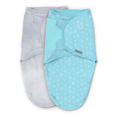SwaddleMe Original Swaddle Small/Medium pack shot shows secure closures for calm babies.