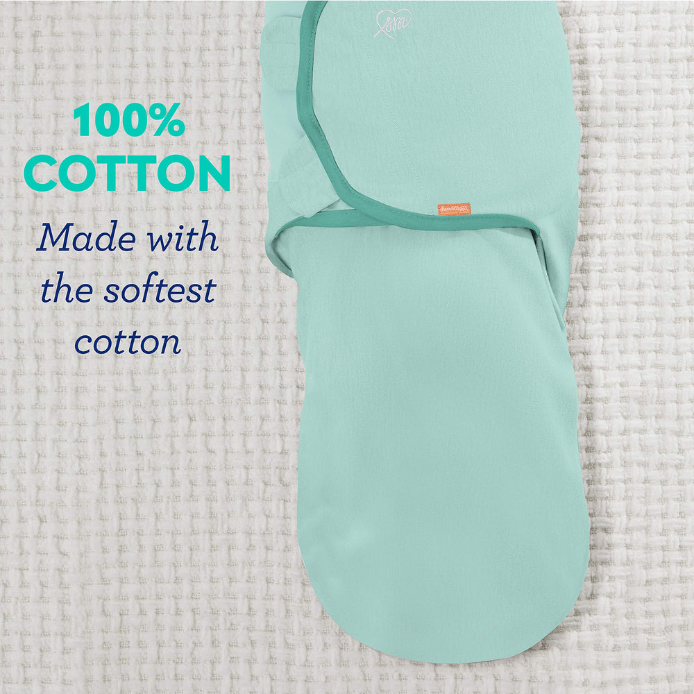 Packaged set of two swaddles for newborn sleep routines.