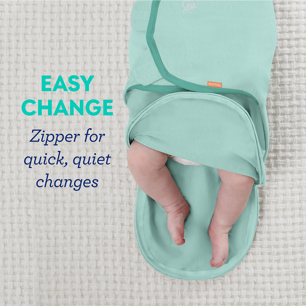 SwaddleMe 100% cotton fabric feels soft against delicate newborn skin.