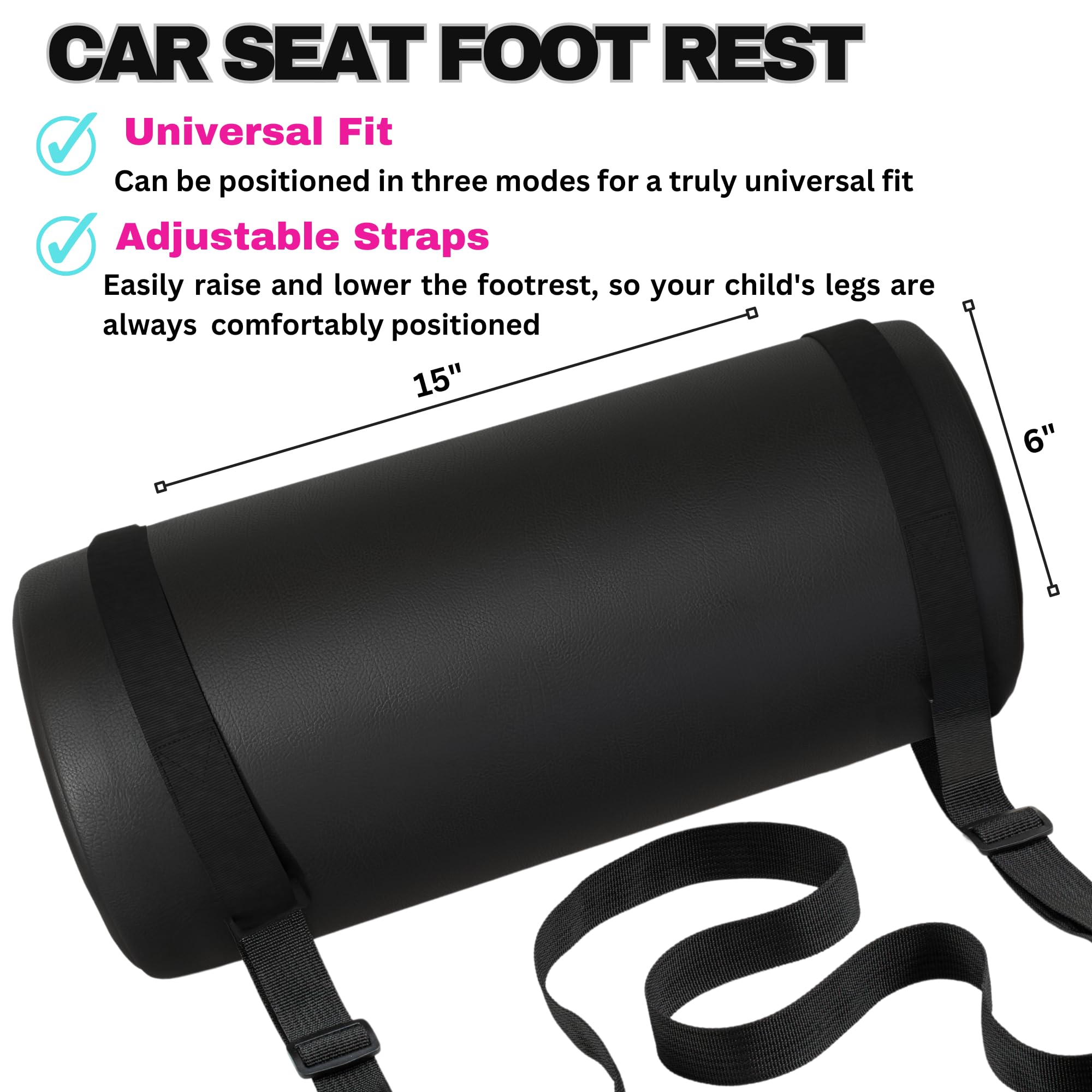Close-up of Swanoo black leather finish on the leg rest