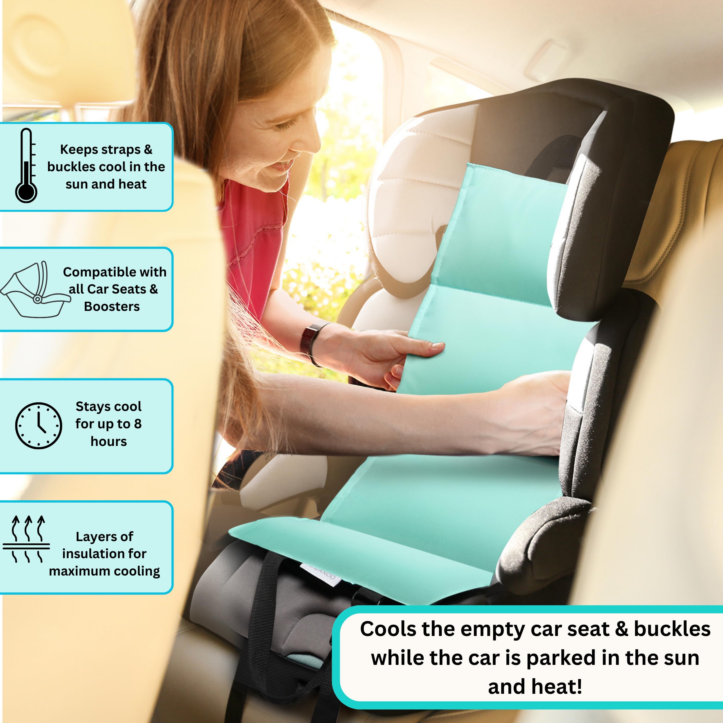 Swanoo cooling pad side view with compact fold for travel