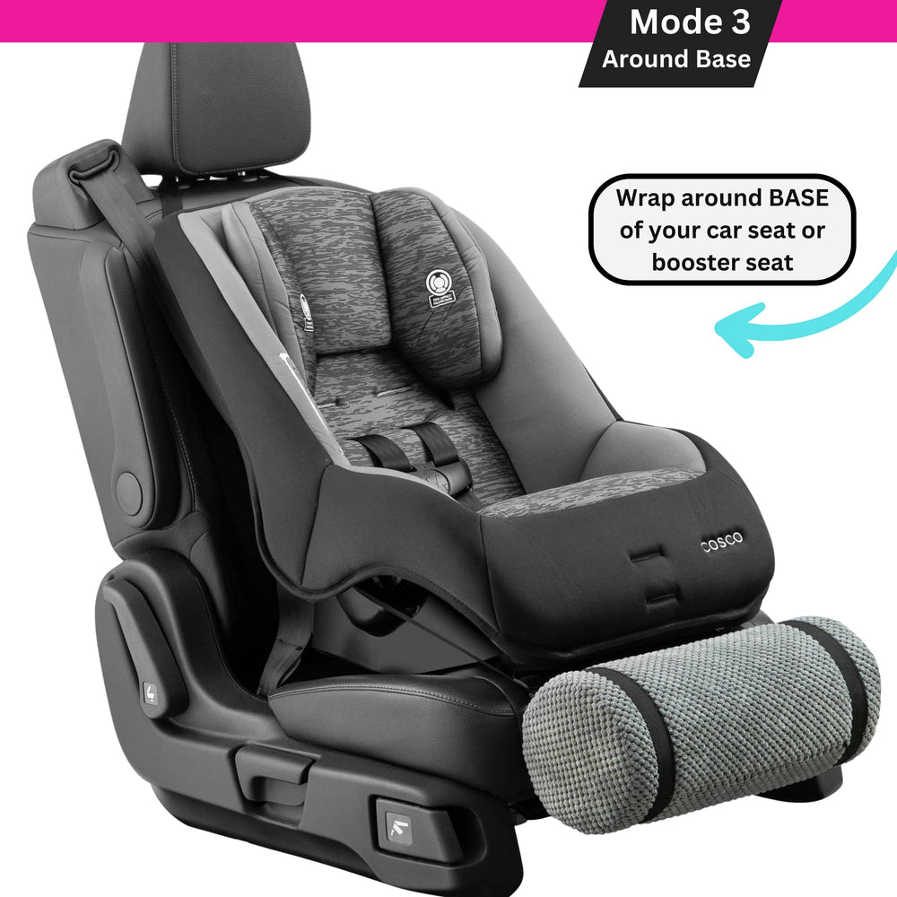 Swanoo headrest-hang option offers flexible placement for front-row comfort.