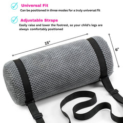 Swanoo foot rest washable cover highlights easy cleaning after trips.
