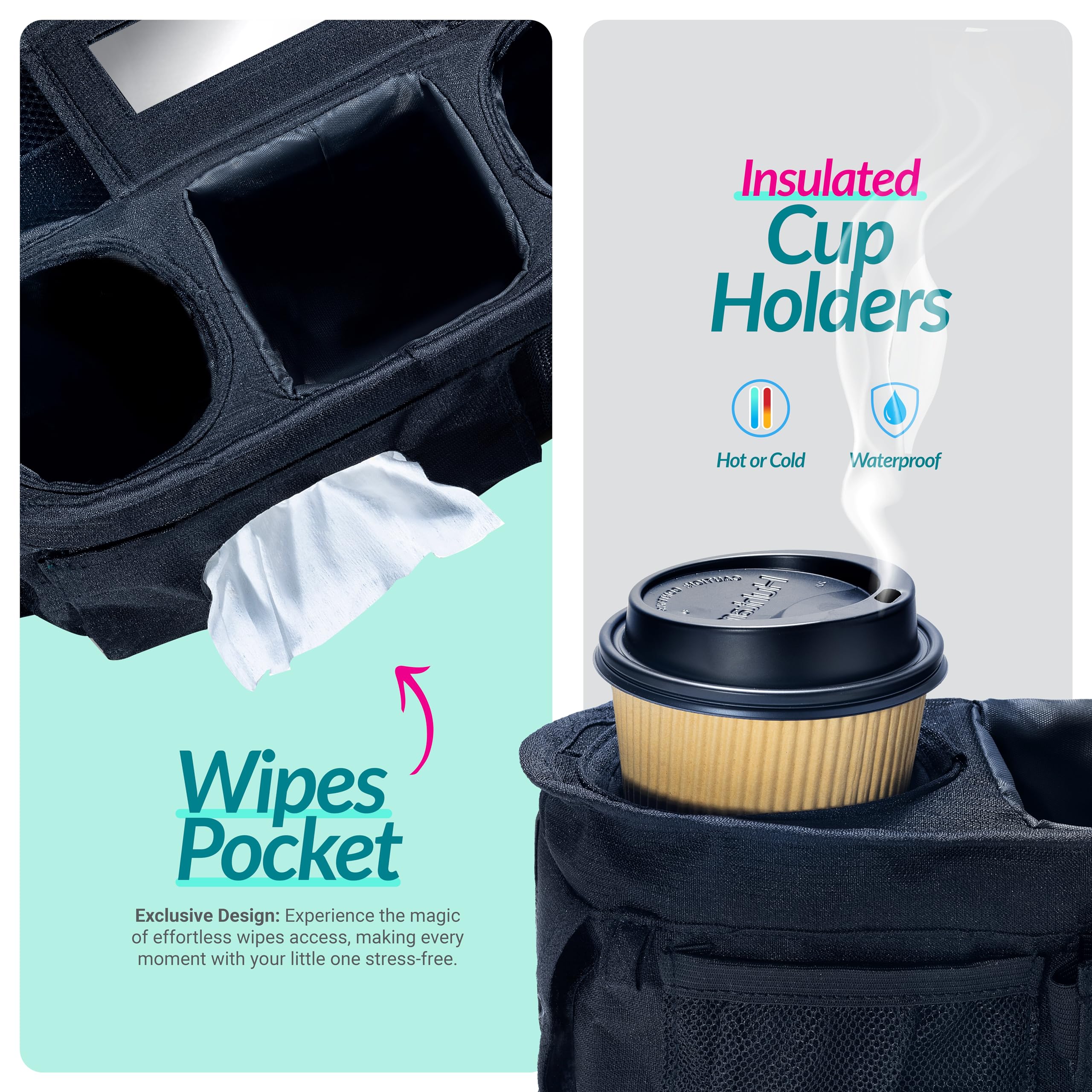 Swanoo removable wallet pouch with wristlet for quick carry