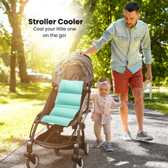 Swanoo stroller cooling pad folded neatly for on-the-go use
