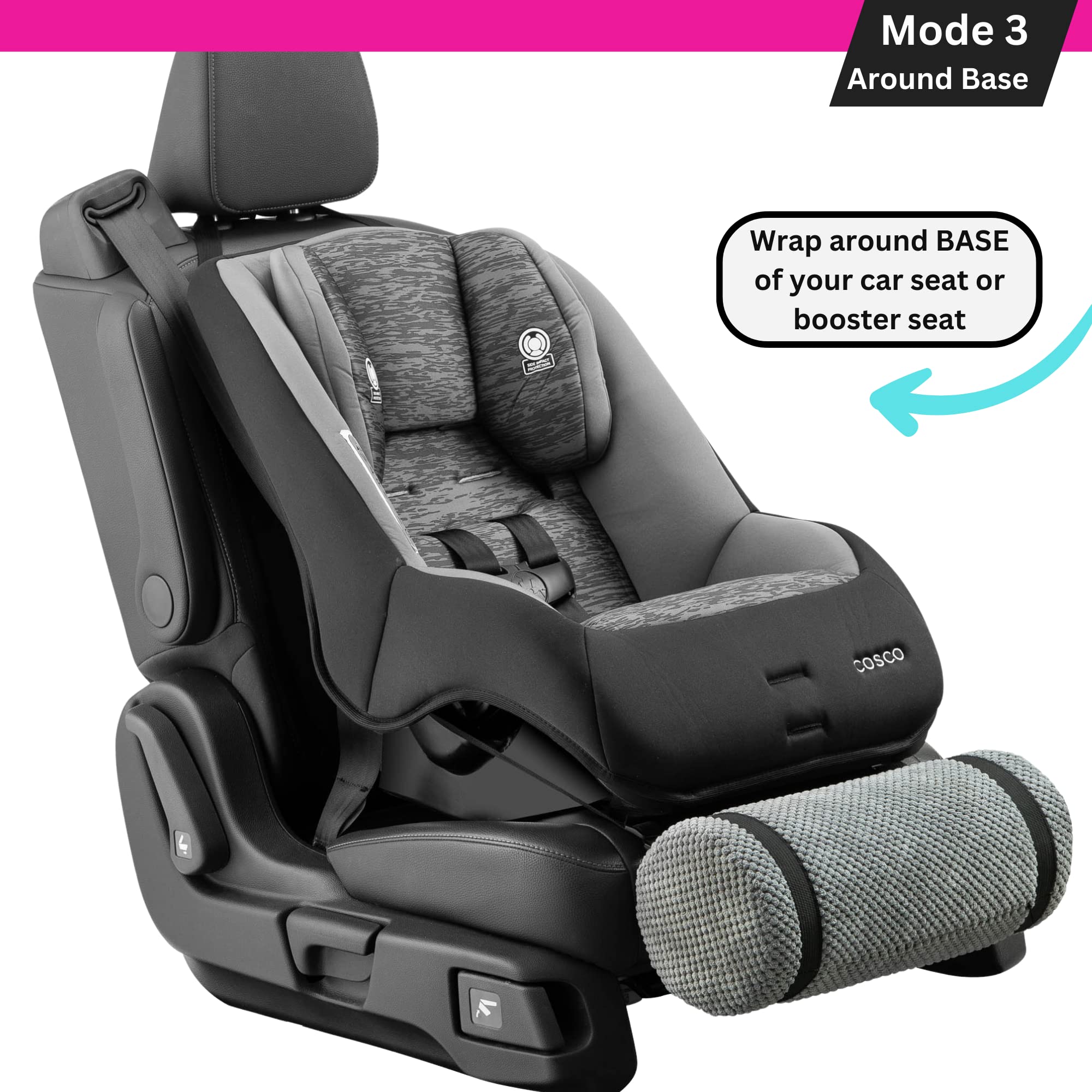 Swanoo universal-fit car seat foot rest works with many models.