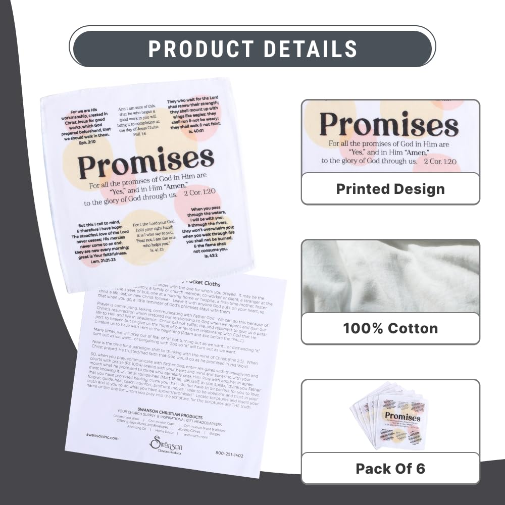 Swanson Christian Products pocket-sized prayer cloth for easy carry and quick prayer.