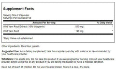 Swanson HRB Wild Yam capsules close-up, easy-to-swallow form for everyday wellness