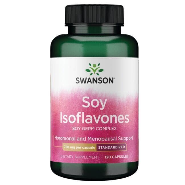 Swanson Soy Isoflavones label detail highlights SoyLife potency and standardized isoflavones.