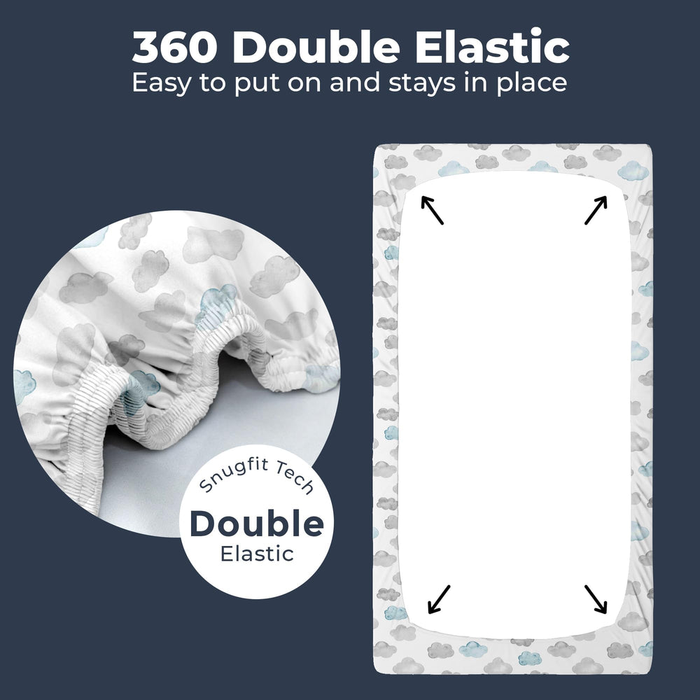 Sweave neutral design bassinet sheets complement any nursery style.