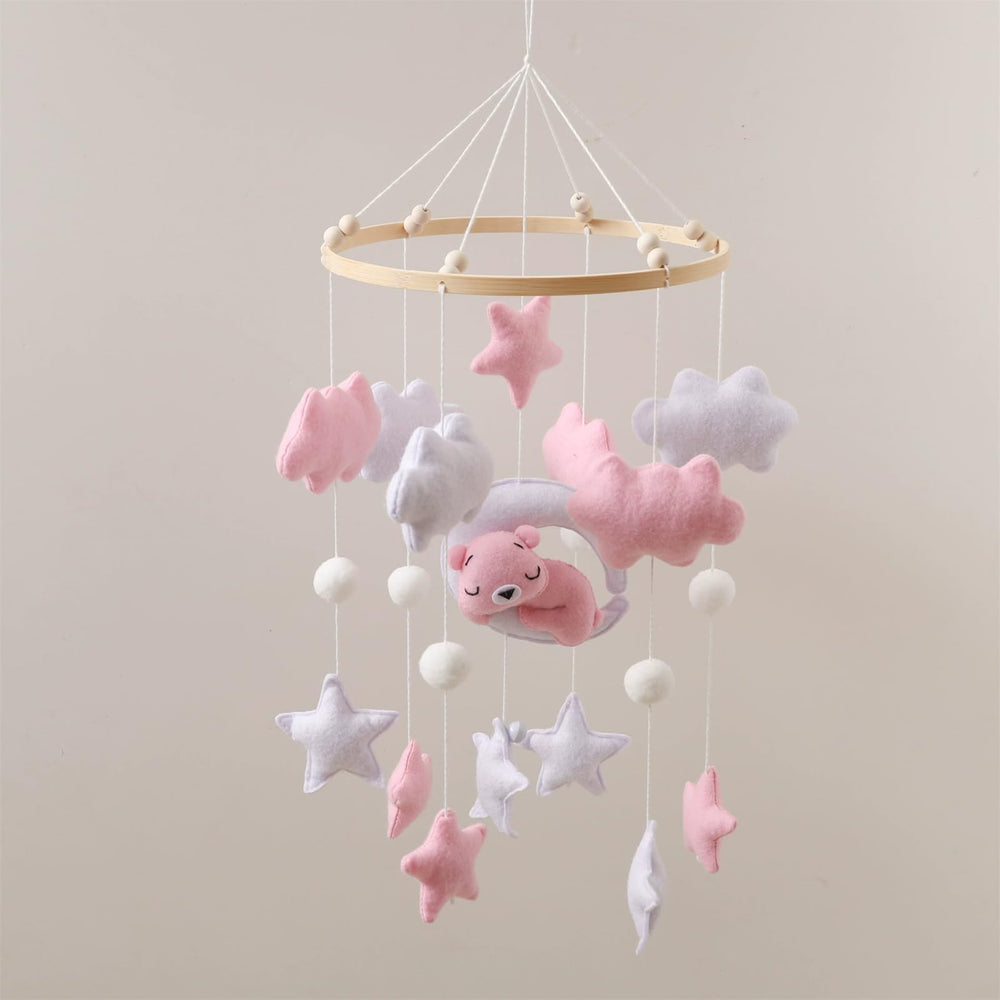 SWECOMZE crib mobile showing easy-install design for standard cribs