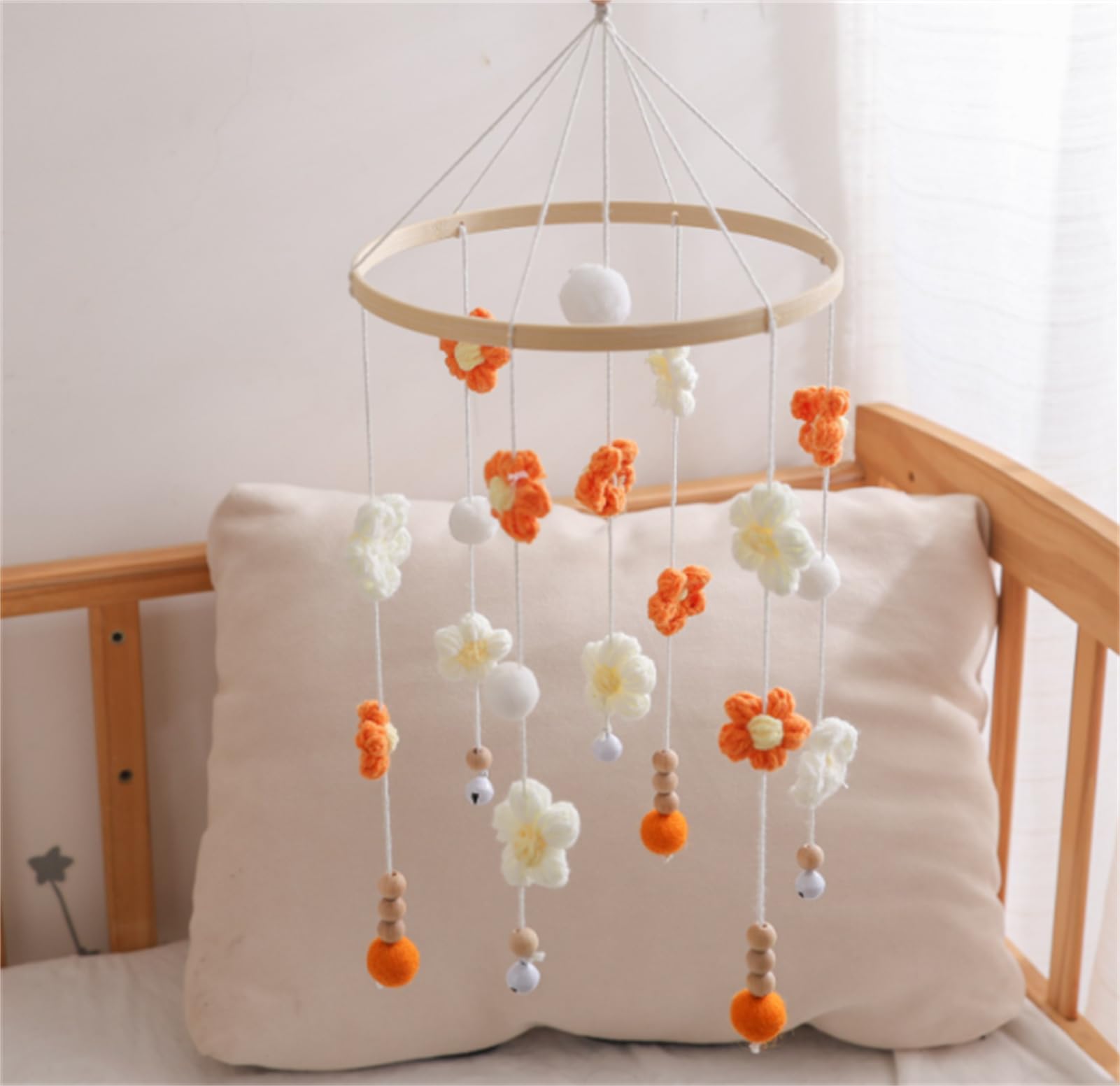 SWECOMZE crib mobile gently rotates to entertain and soothe without loud noises.