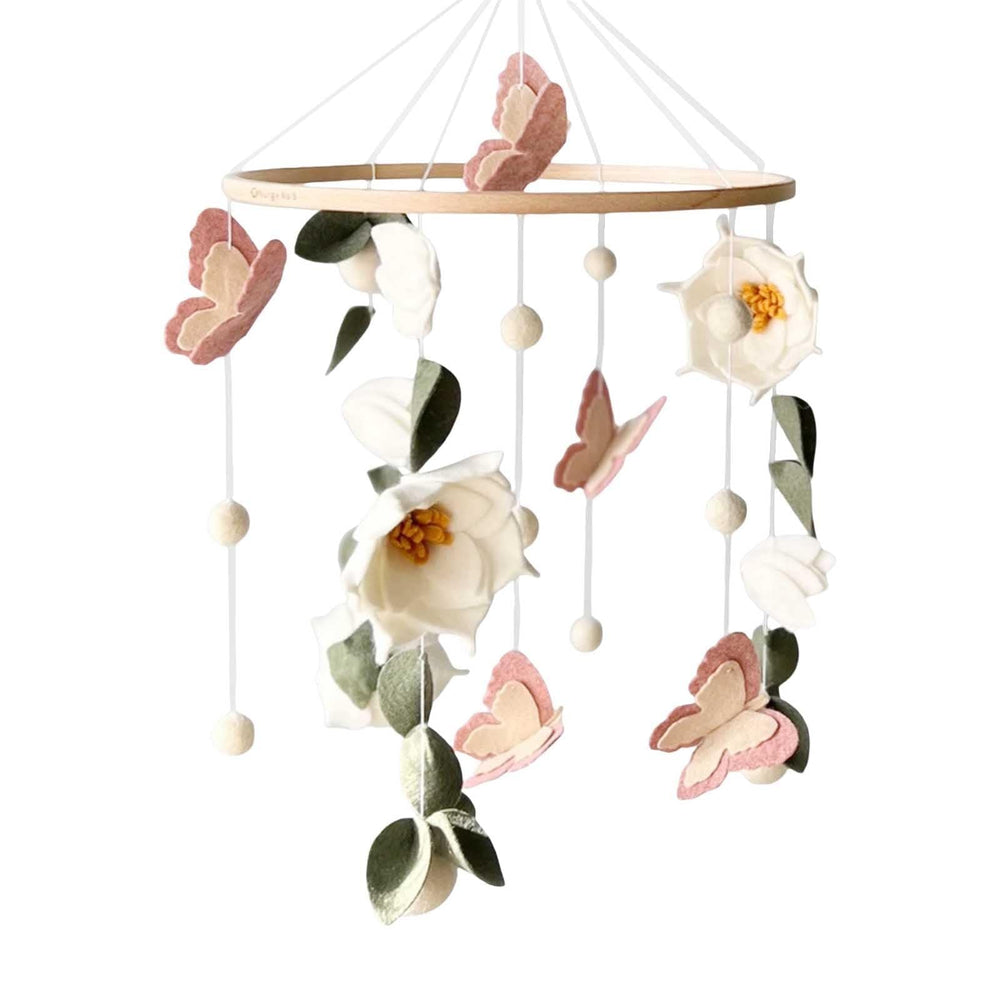 SWECOMZE floral baby mobile with delicate flowers adds a calming nursery focal point.