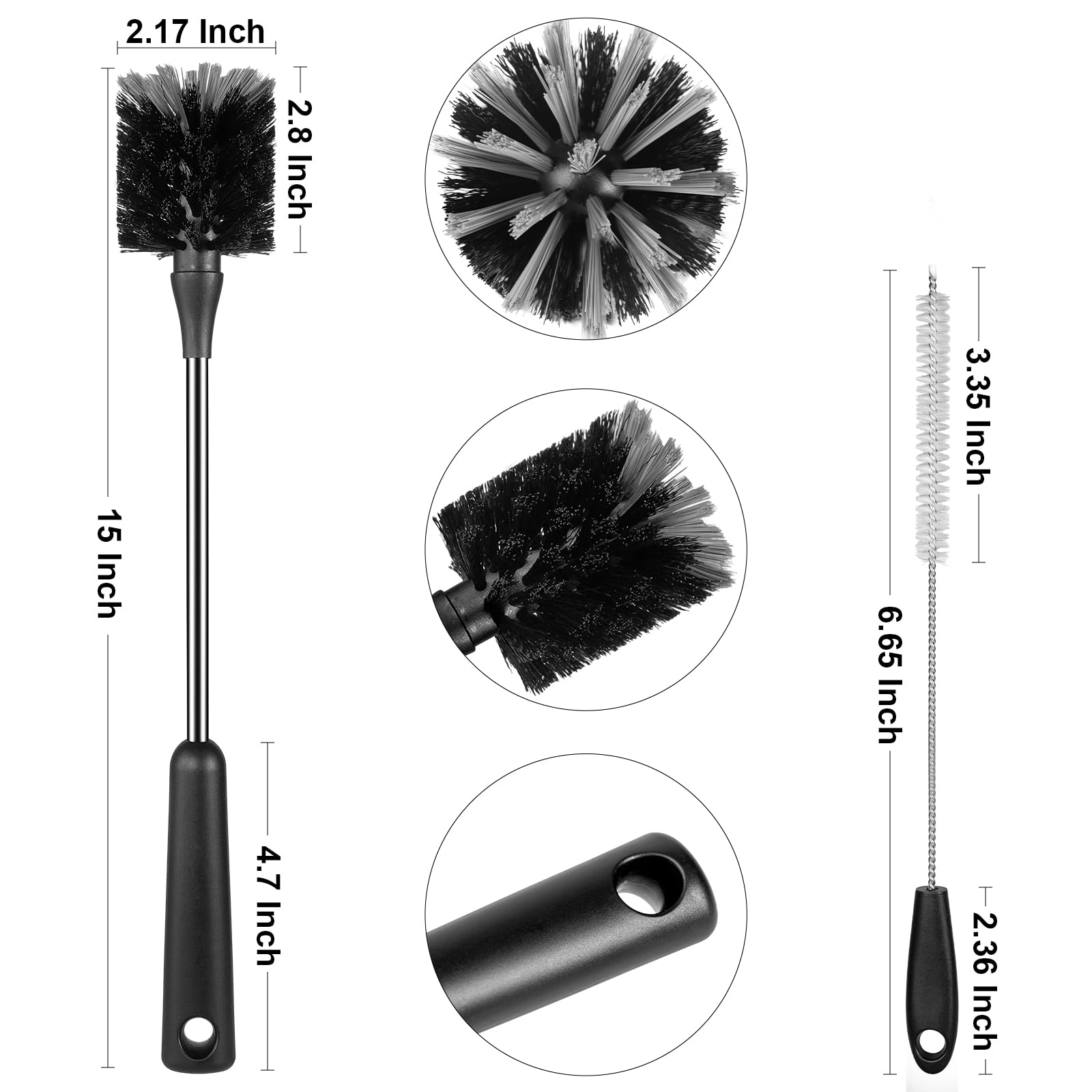 SweeBe stainless steel handle resists rust for lasting durability.