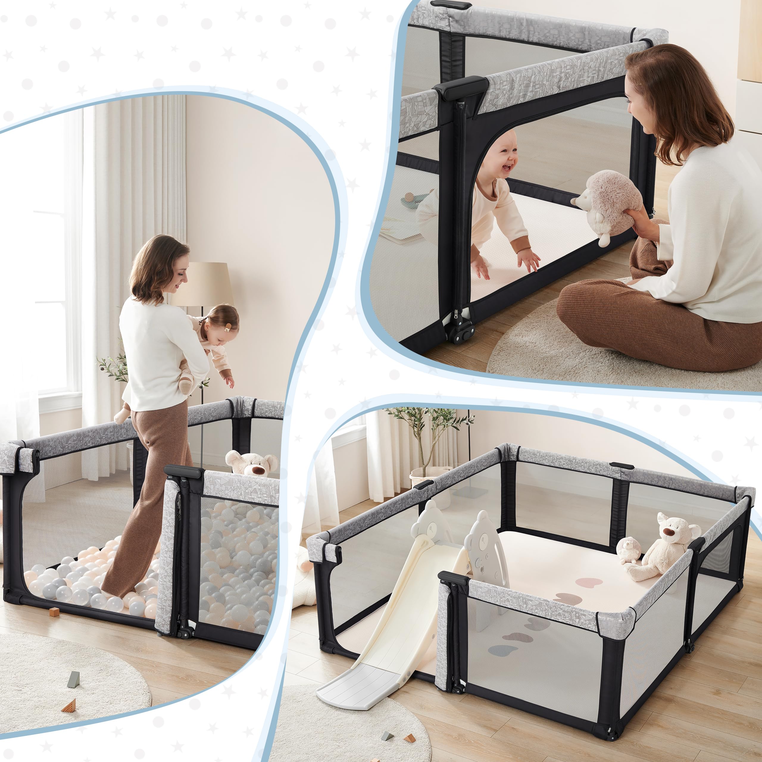 Sweeby 27-inch height helps keep toddlers contained safely.
