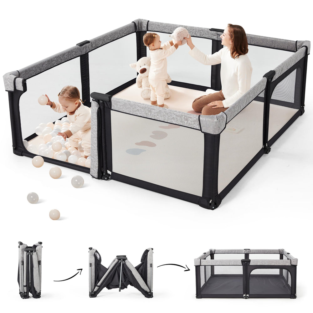 Sweeby baby playpen with door for easy access and safe play area.