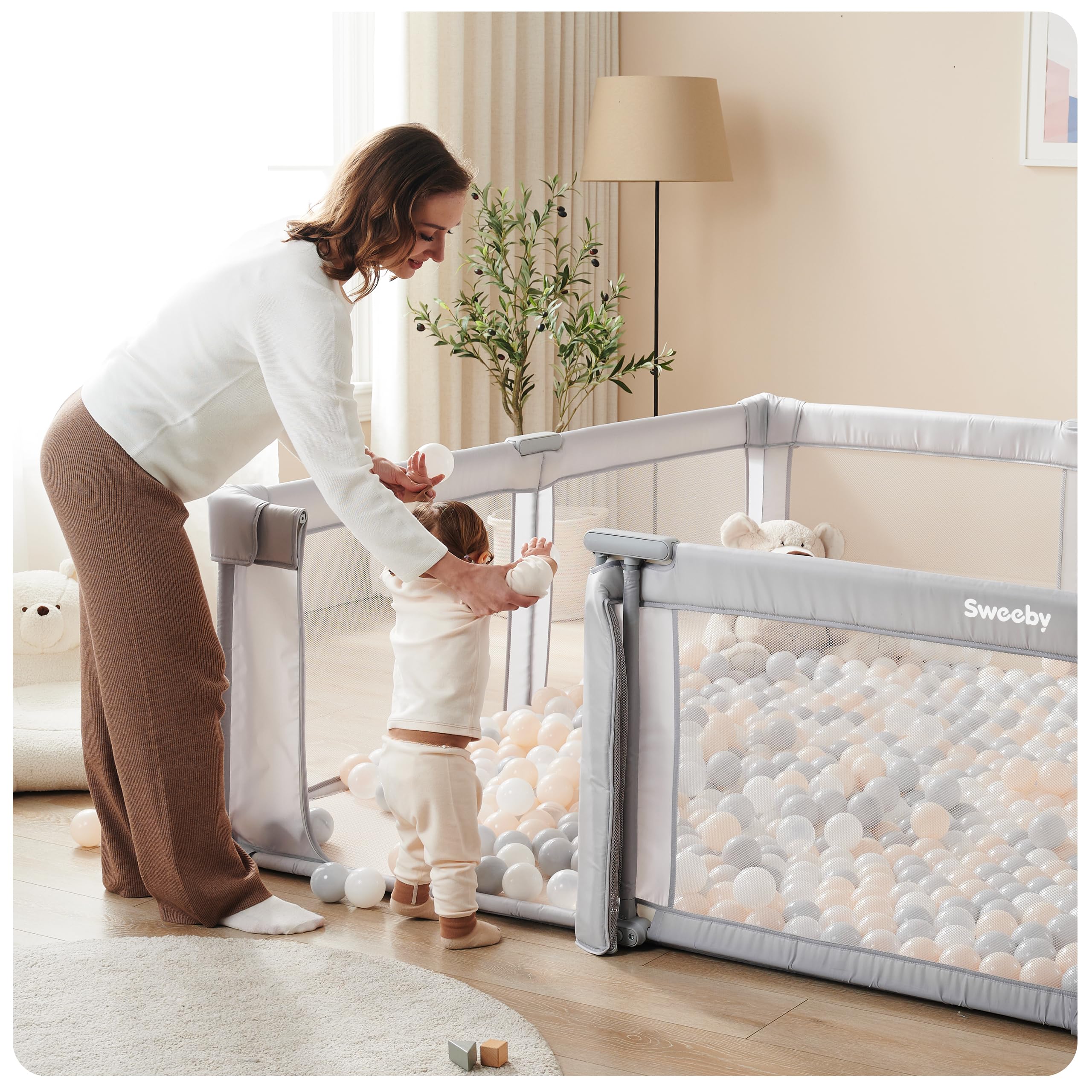 Sweeby Baby Playpen foldable full body design for easy transport