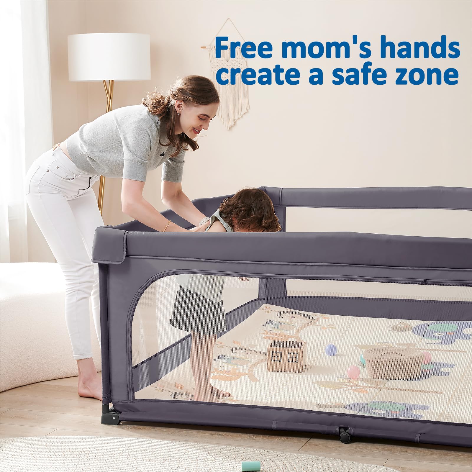 59x59 golden ratio playpen maximizes play space at home