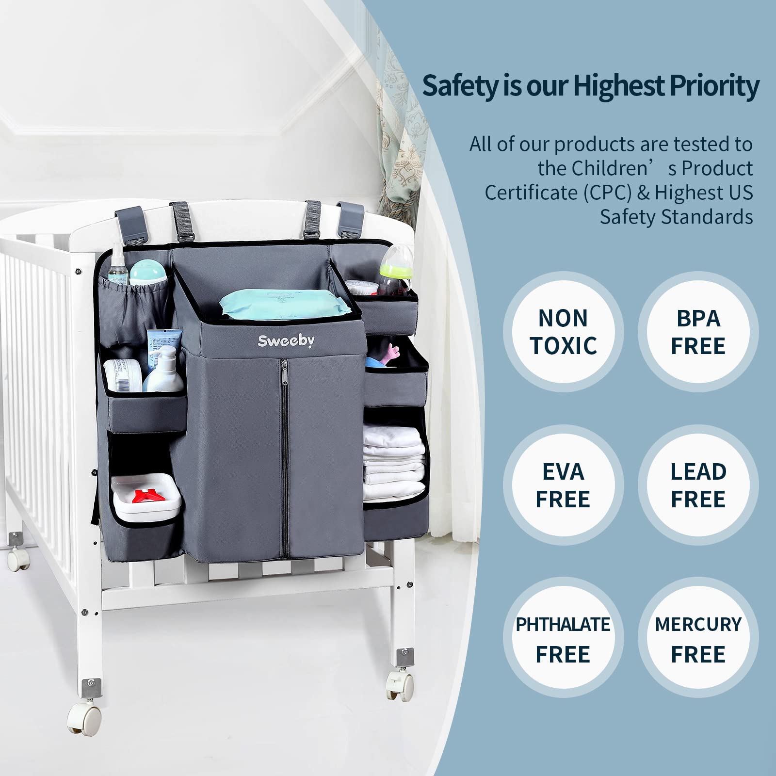 Sweeby diaper caddy makes a thoughtful baby shower gift for new parents