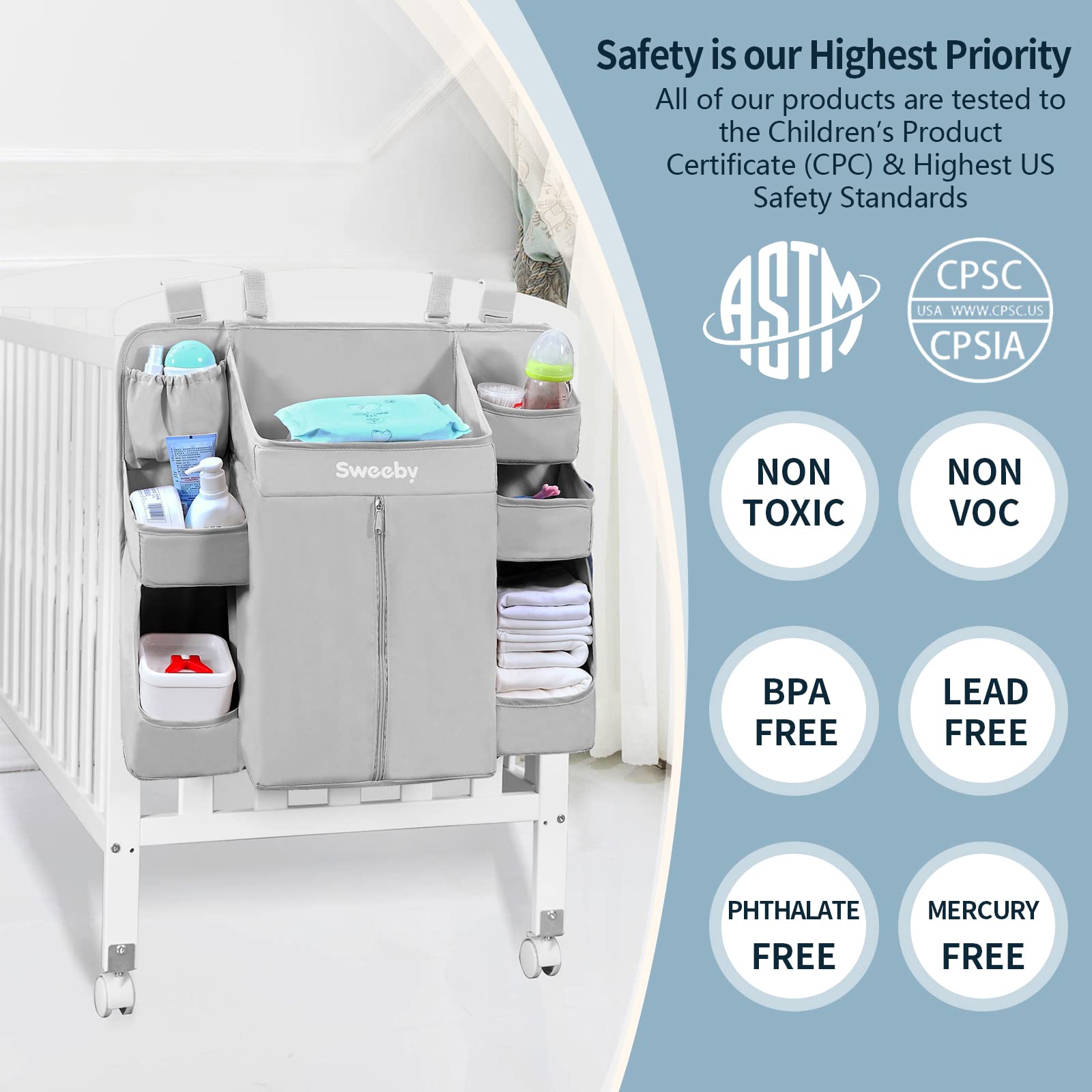 Sweeby diaper organizer makes a thoughtful baby shower gift for new parents