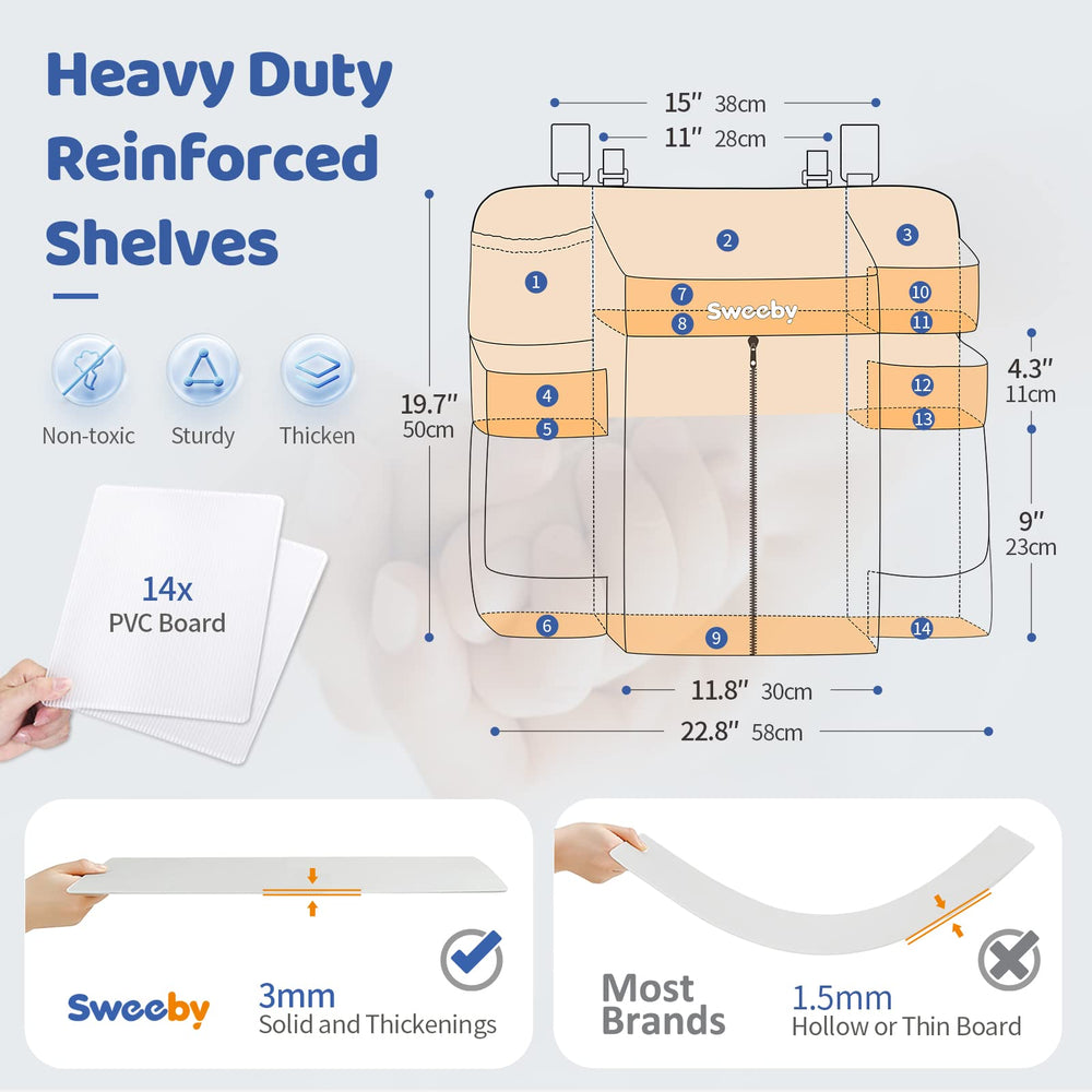 Sweeby large-zippered diaper bag feature keeps baby items organized.
