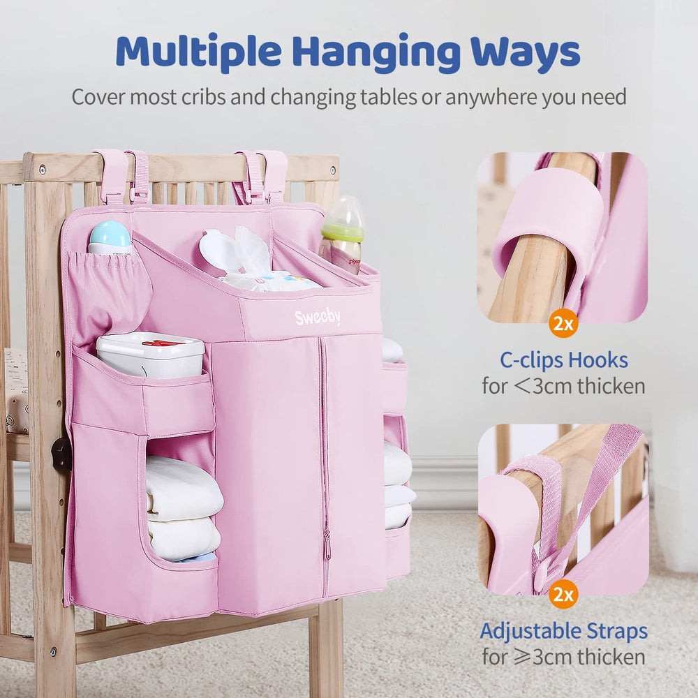 Sweeby washable surface is easy to wipe clean after messy changes.